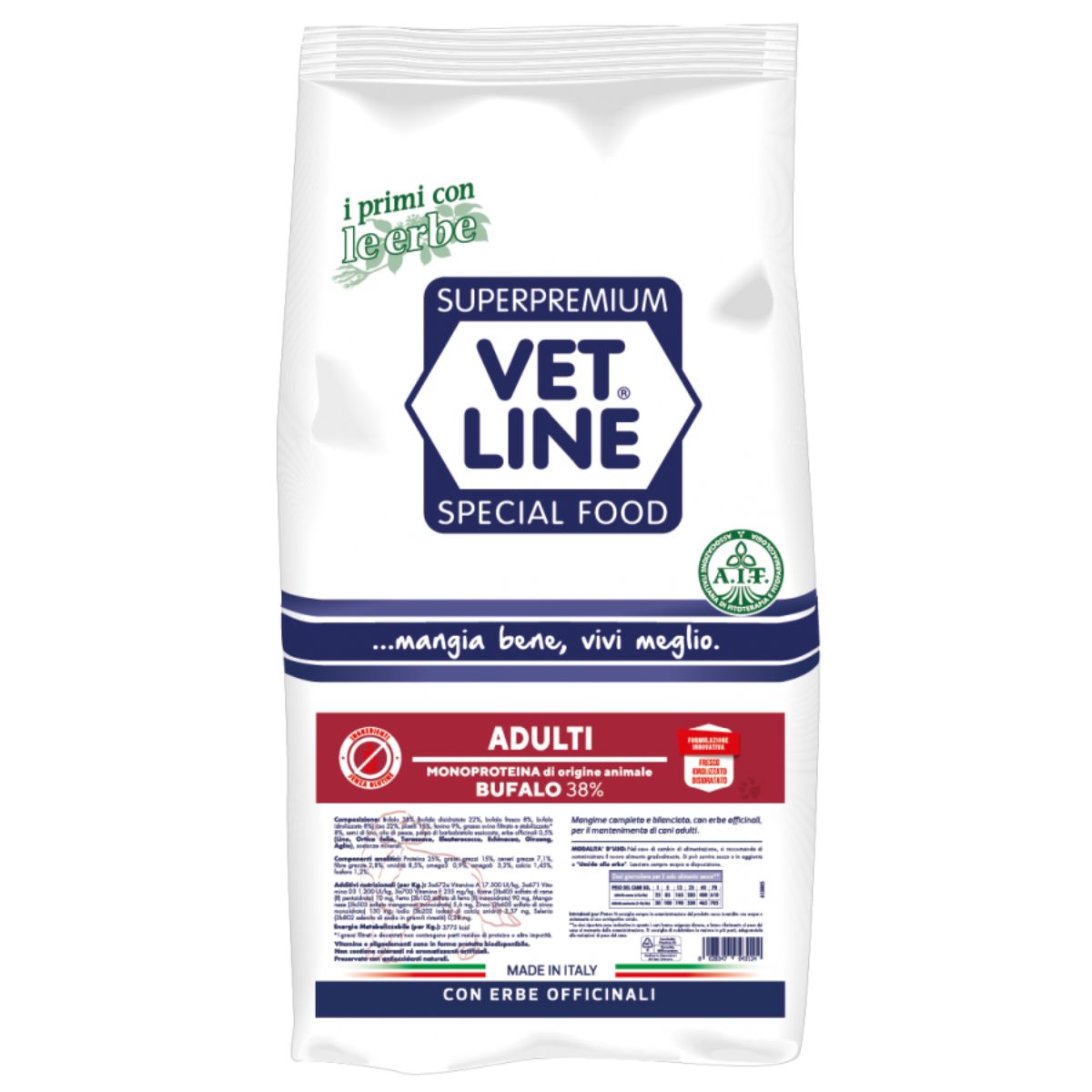 Vet Line Crocchette Cane con Bufalo - 12,5 Kg Vet Line Crocchette Cane con Bufalo - 12,5 Kg